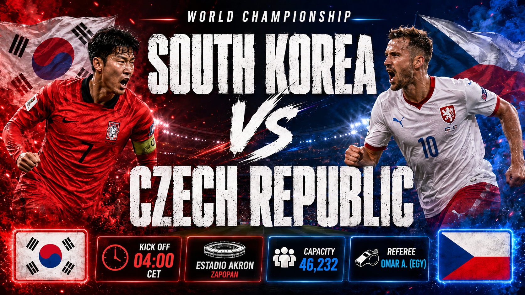 Corea del Sud - Repubblica Ceca : Battaglia tattica nella fornace messicana per testare le ambizioni mondiali